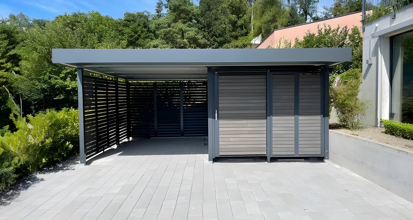 Закрытый навес с односкатной крышей из поликарбоната Навес для бассейна из поликарбоната